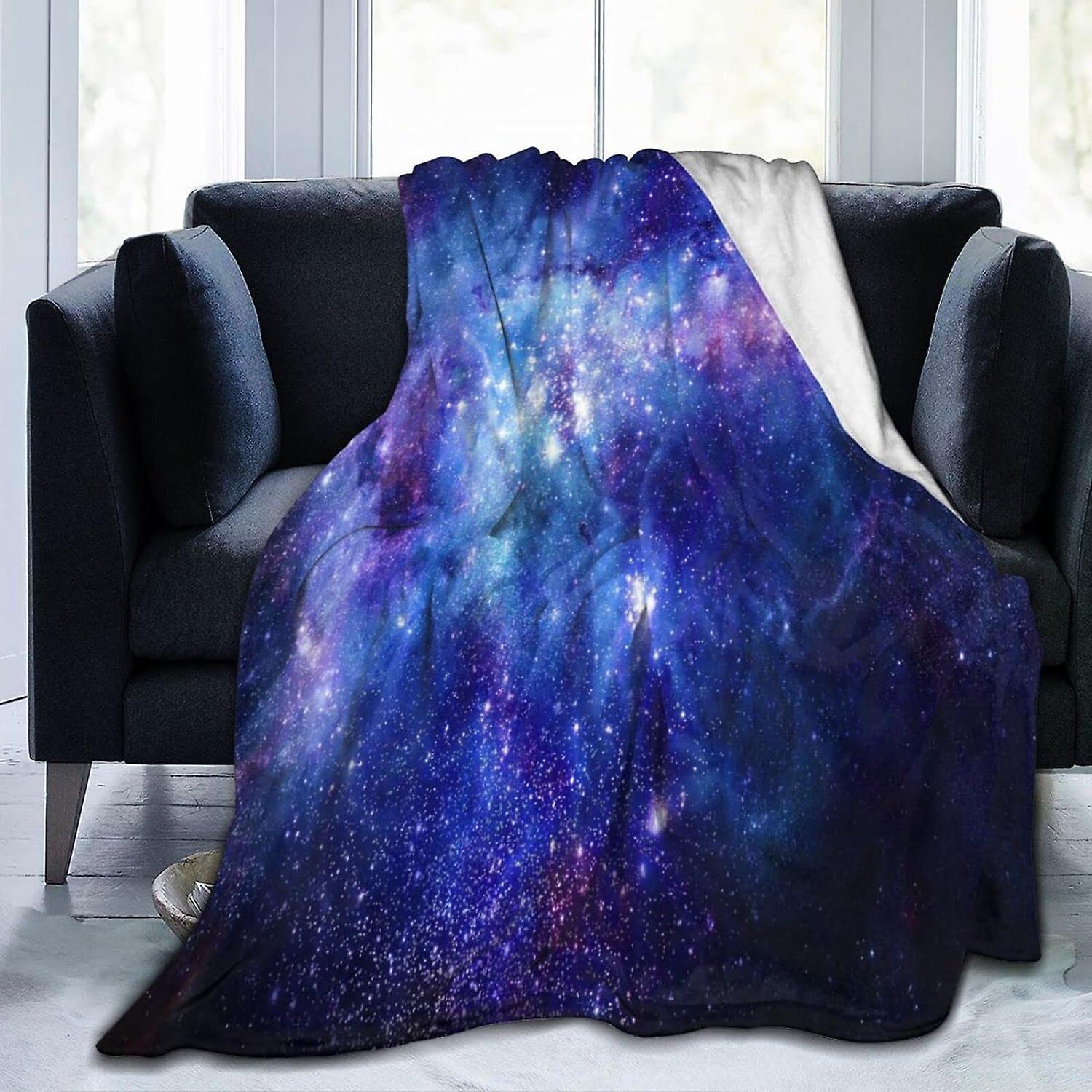 Kerota Super Soft Blanket Galaxy Nebula Flannel Blanket Fluffy Warm Bed Throw Anti-Pilling Washable for Adults Kids 50x40in 125x100cm