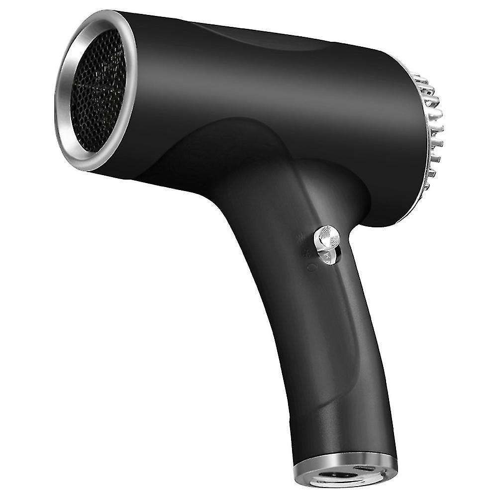 Snngv Wireless Rechargeable Hair Dryer Portable Hot And Cold Wind Hair Dryer For Outdoor Travel Black