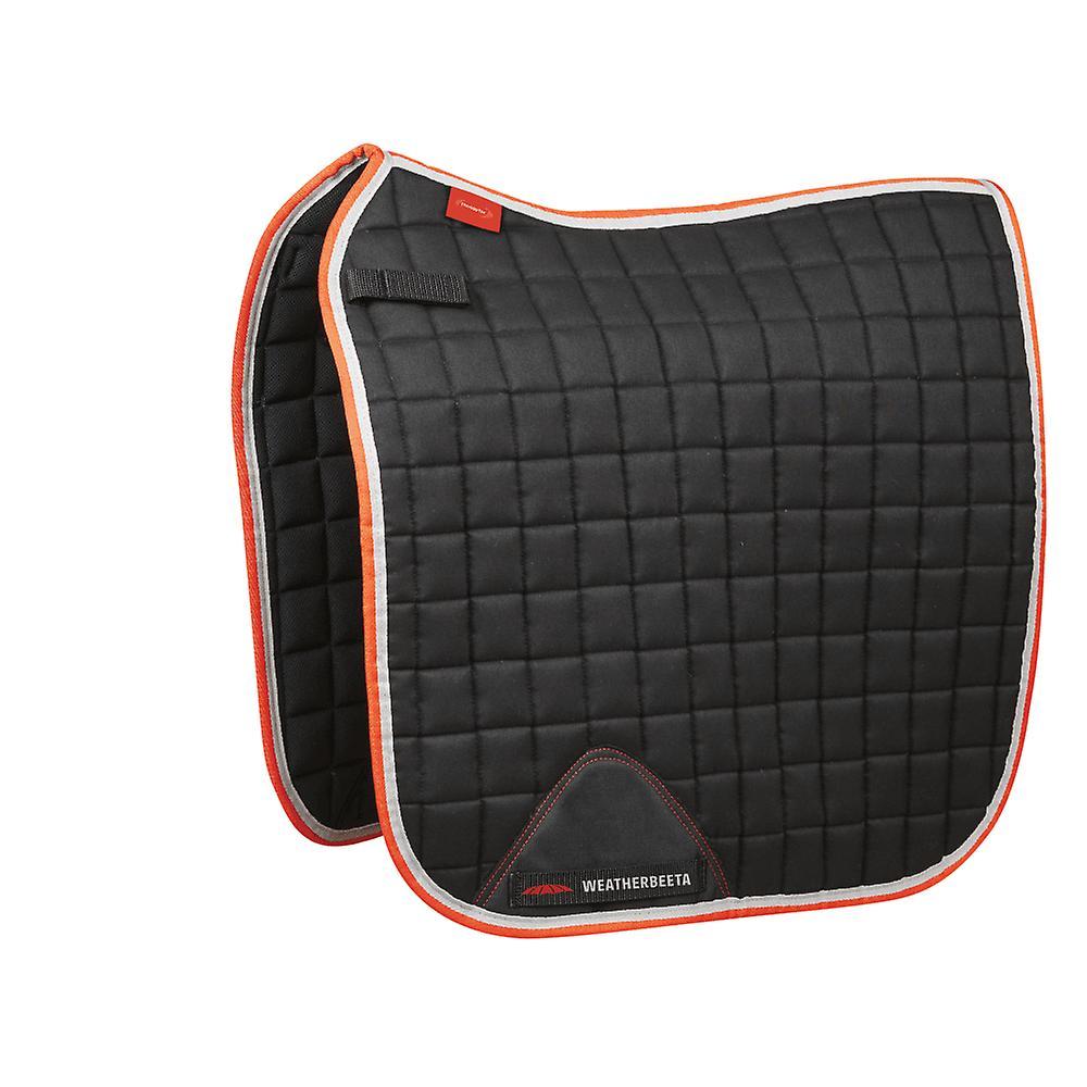 Weatherbeeta Therapy-tec Dressage Saddlepad - Black/silver/red Full