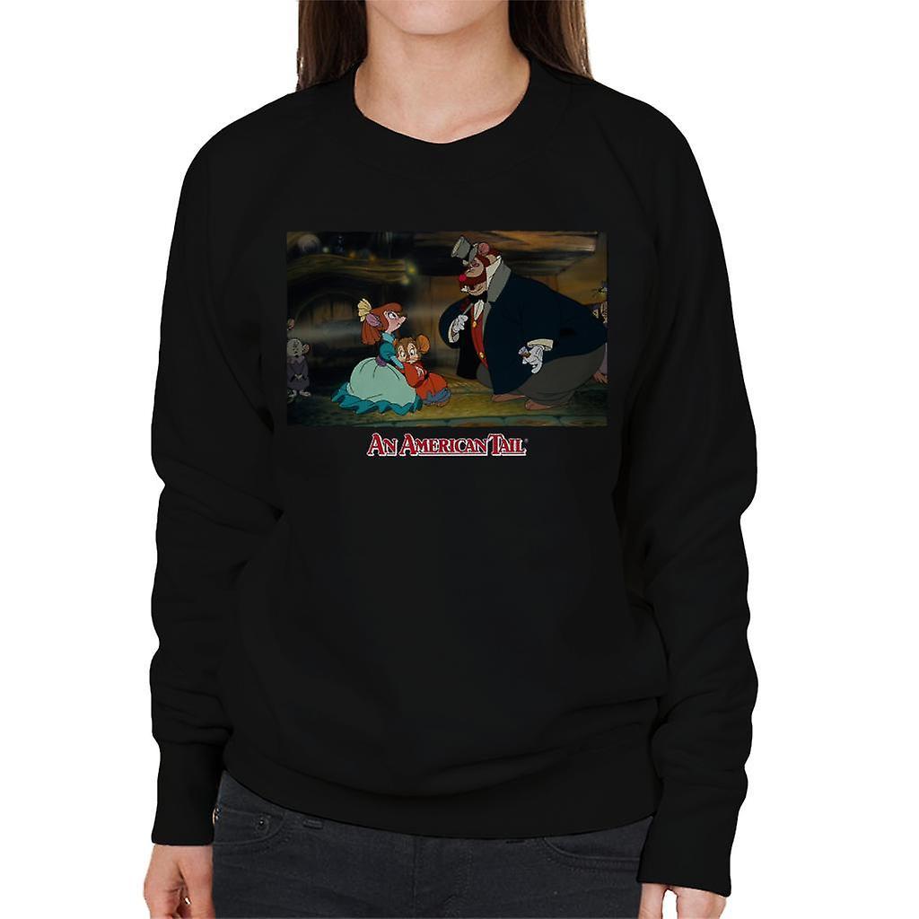 An American Tail Bridget Fieval And Honest John Women's Sweatshirt Black Large