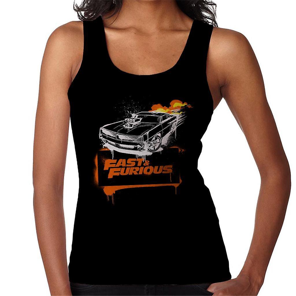 Fast & Furious Fast and Furious Dodge Charger Flame Women's Vest Black XX-Large