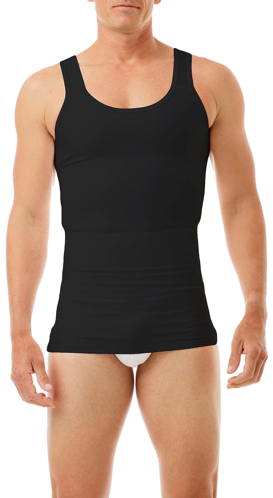 Underworks Mens Body Shaper Compression Tank Top - 993 Black 4X