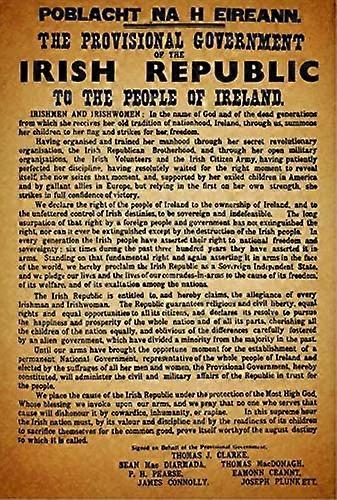 LINCMAN Tin Sign Irish Proclamation Easter 1916 Vintage Metal Poster Art Decoration for Home Club Garage Store Bar Cafe Farm 12" X 8"