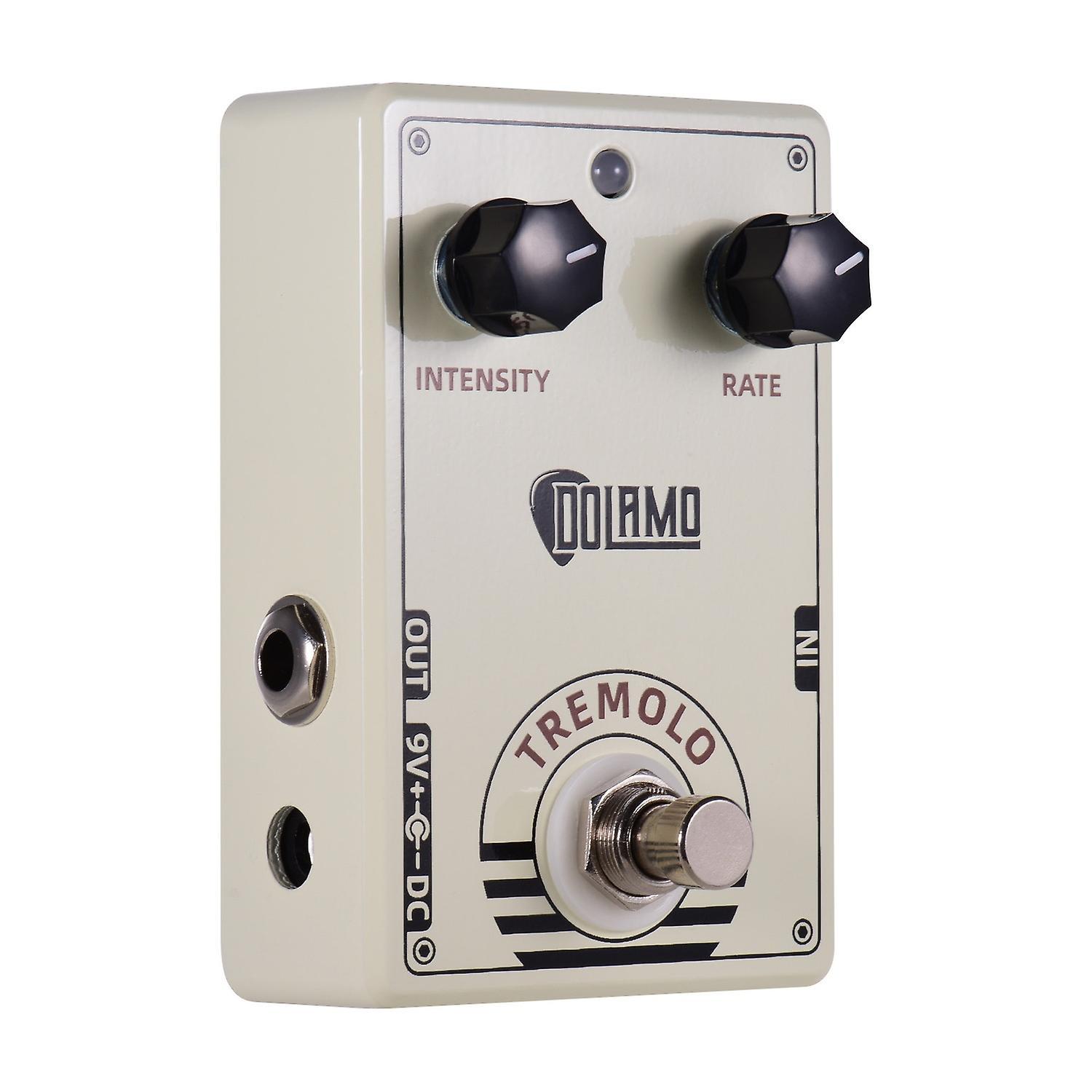 Dolamo D-13 Vintage Style Tremolo Guitar Effect Pedal with Intensity and Rate Controls True Bypass D