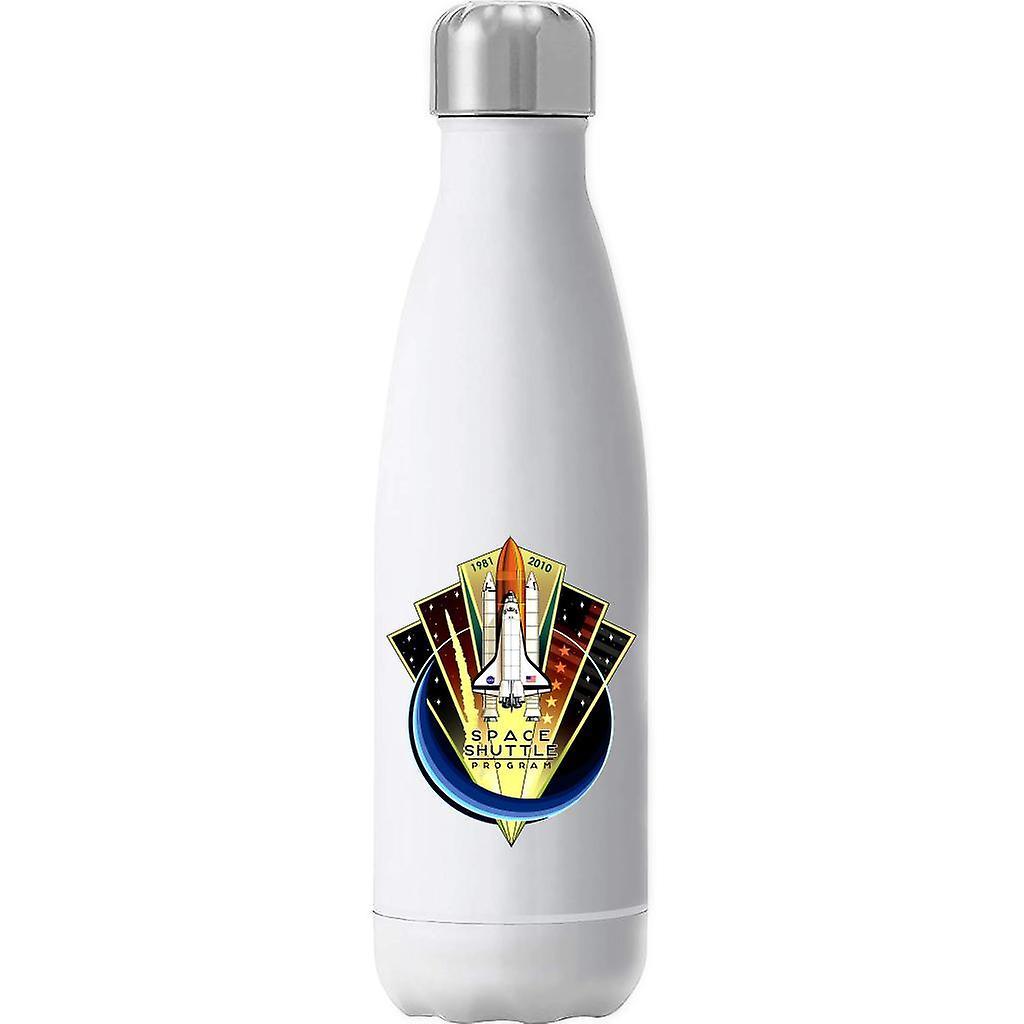 NASA Shuttle Program Commemorative Emblem Insulated Stainless Steel Water Bottle White 500ml