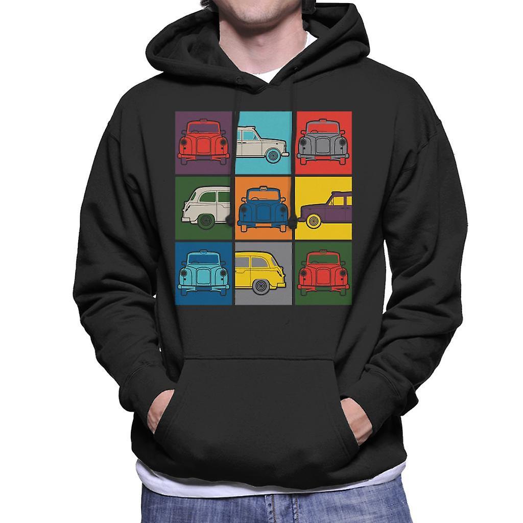 London Taxi Company Colourful Angles Men's Hooded Sweatshirt Black Small