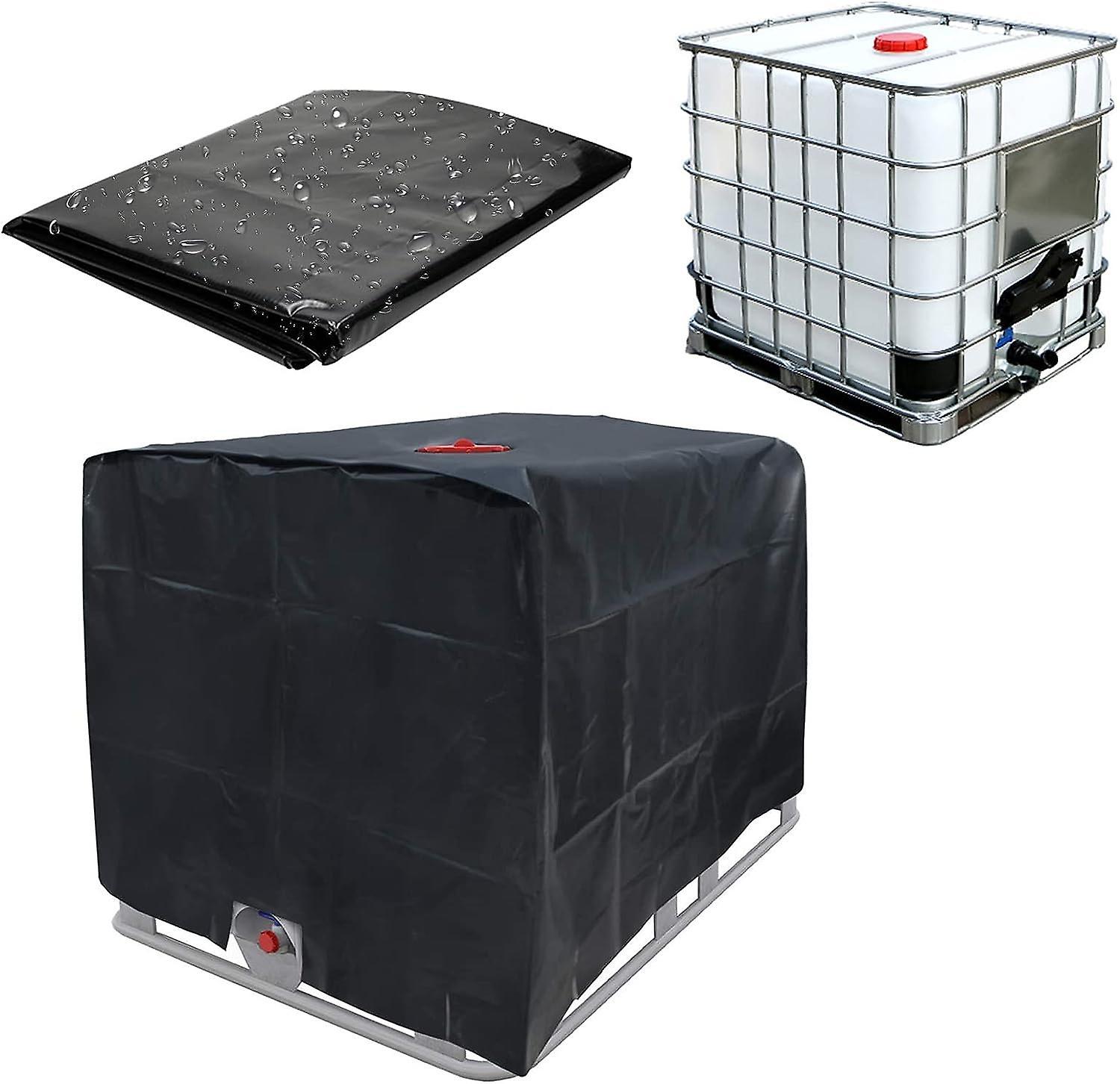 Xpba Ibc Protective Cover For 1000 L Water Tank, Protective Cover For Ibc Tank, Rainwater Tank (black), 120100116, (tank Abdeckung)-5