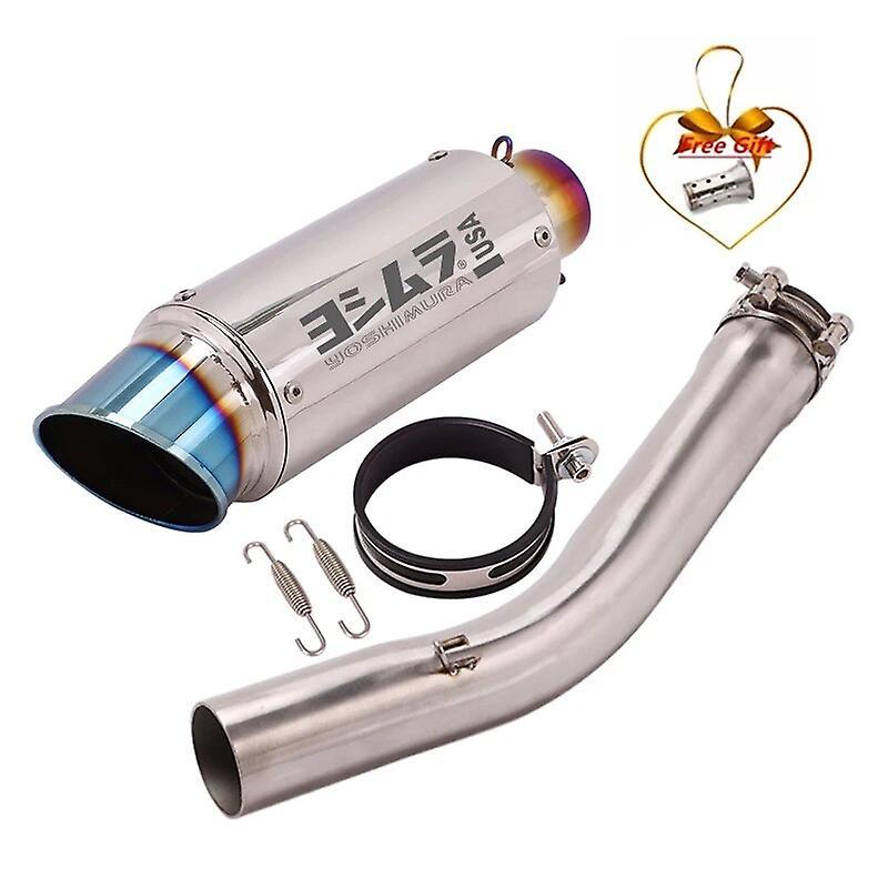 Sanxing Slip On For Yamaha YZF R6 1998 - 2005 Motorcycle Yoshimura Exhaust Escape Silencer Tail Modified Mid Link Pipe Muffler DB Killer Blue