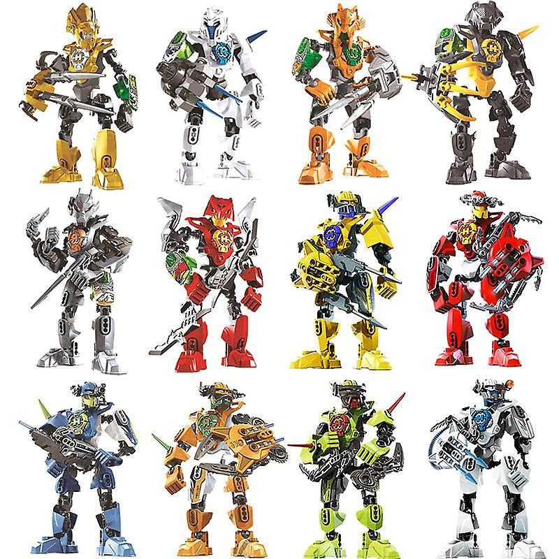 Renekton Hero Factory Star Warrior Bionicle Building Blocks Furno Evo Combined Robot Mech Model Bricks Toys For Children Christmas Gifts 12Set No O...