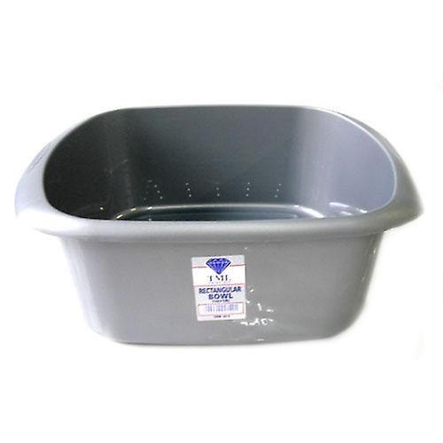 TML Rectangular Plastic Bowl Silver 11L