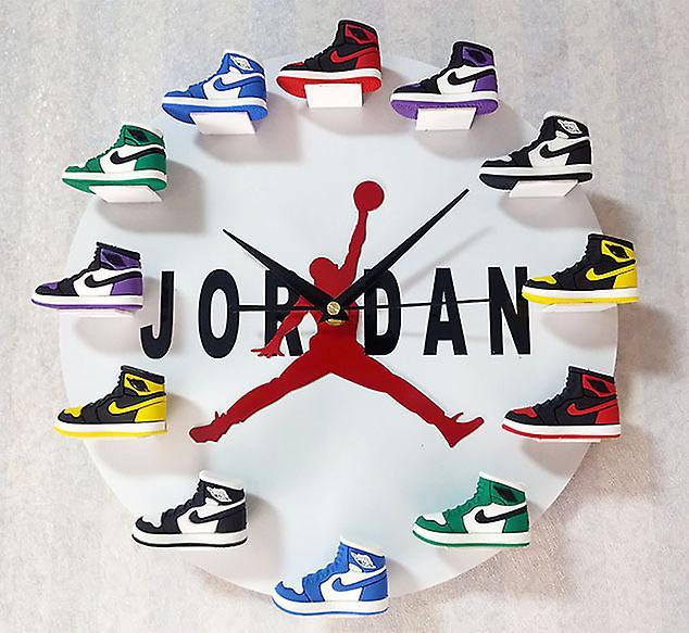 Dstlv 3d-dimensional Shoe Model Aj Clock Wall Clock QuartzWhite JORDAN