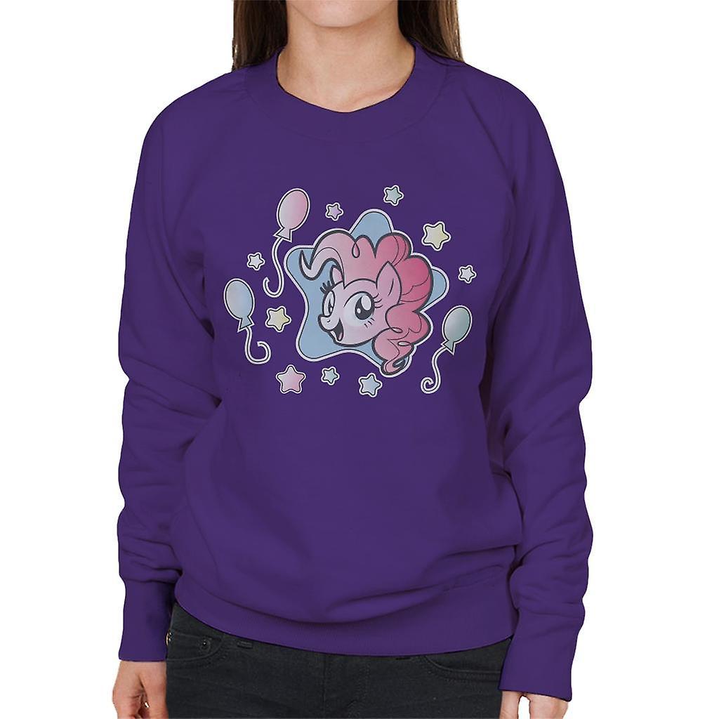 My Little Pony Pinkie Pie Balloons And Stars Women's Sweatshirt Purple XX-Large