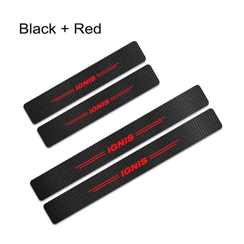 Vehicles Parts For Suzuki Ignis Car Door Threshold Plate Protector Carbon Fiber Vinyl Sticker Cover Anti Scratch Door Sill Decor Accessories Vehicl...