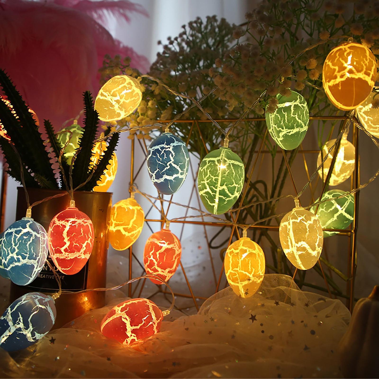 Kakanwo Easter Decorations Lights Easter Eggs LED String Lights Battery Operated AB47 Multicolor Free Size