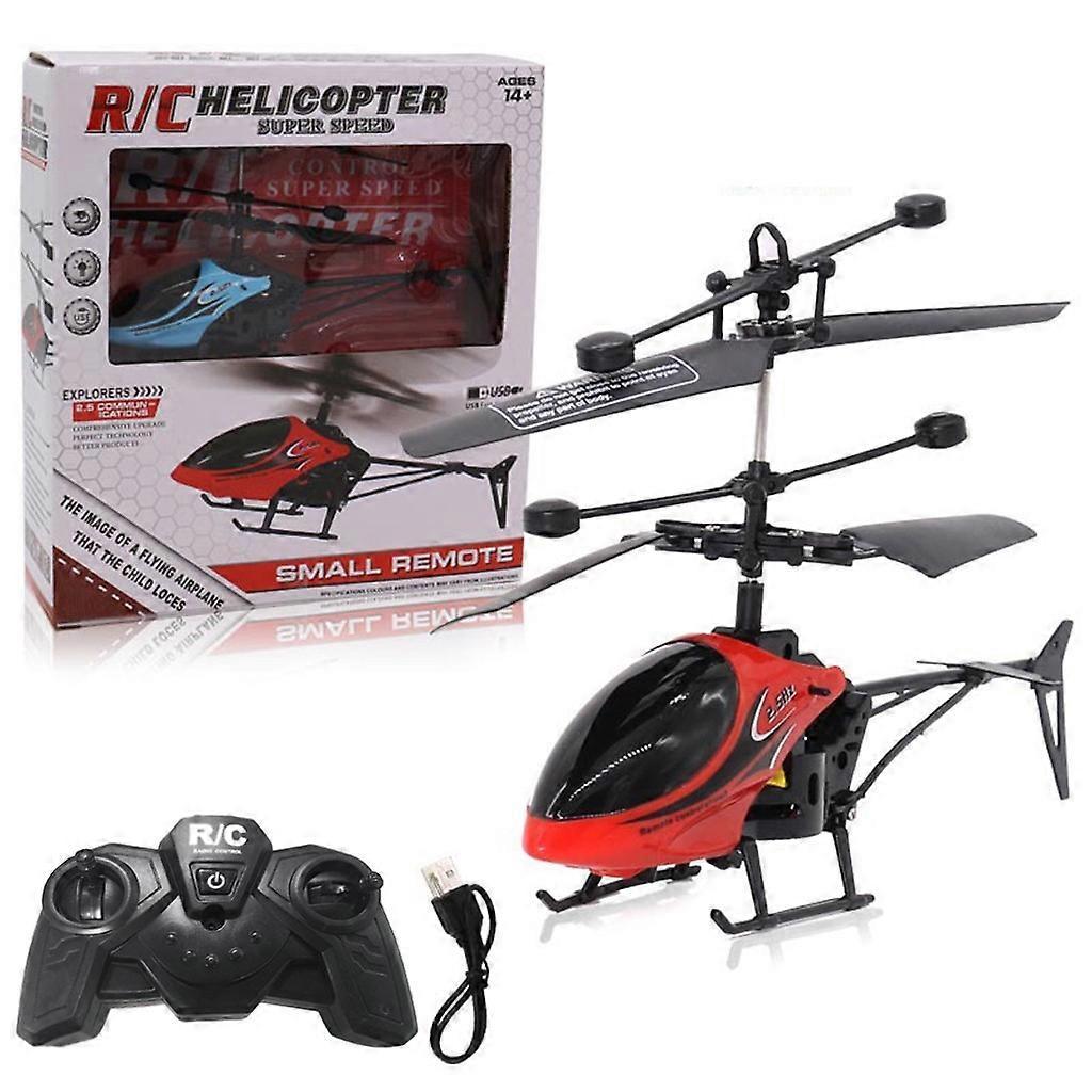 Flye Mini RC Infrared Induction Remote Control RC Toy 2CH Helicopter RC Drone 241122 Red