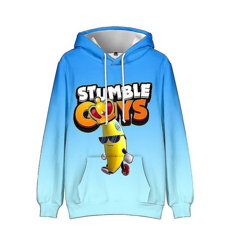 Otwoo Stumble Guys Hoodies Kid's Pullover Jumper Casual Sweatshirt Unisex Long Sleeve Hooded Tops A 8-9Years