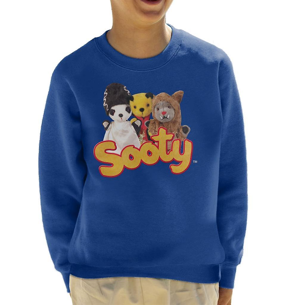 Sooty Halloween Spooky Trio Kid's Sweatshirt Royal Blue Medium (7-8 yrs)