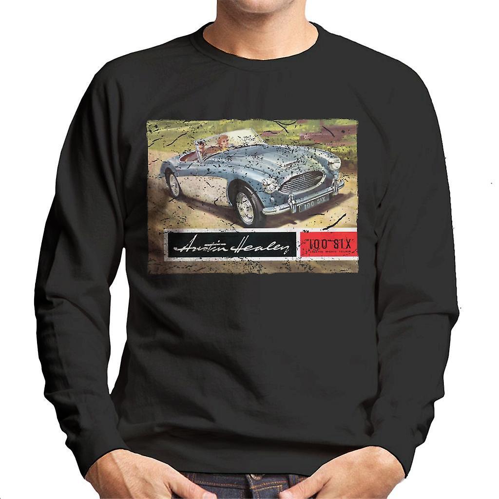 Austin Healey Country Road British Motor Heritage Men's Sweatshirt Black XX-Large