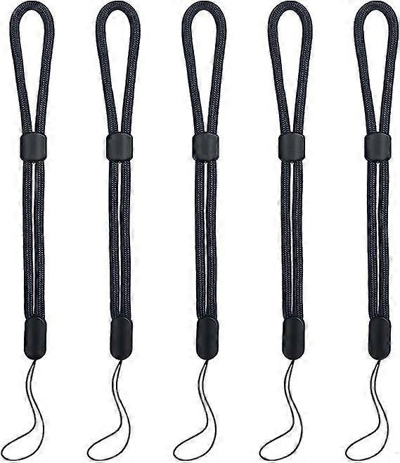 Tinor 5PCS Wrist lanyard, Hand Wrist Strap Lanyard, Adjustable Nylon Wristlet Straps for Cell Phone, Camera, GoPro  (Black)