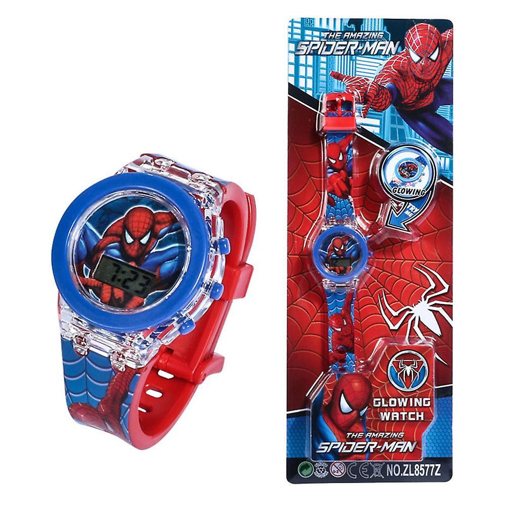 Bestdaily Kids Boys Girls Character Flashing Light Up Digital Watch Gift Spiderman, Avengers, Frozen, Princess, Lightning Mcqueen