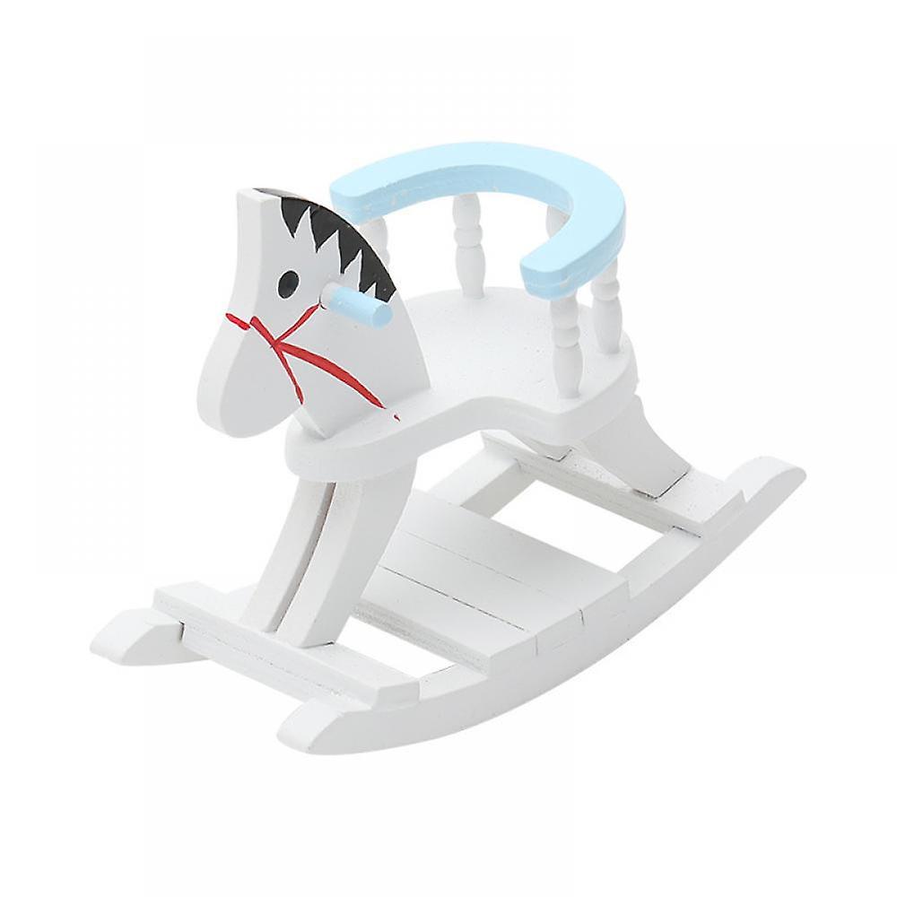 Bean Newway Easter 1 Pcs Kids Rocking Horse Simulation Furniture Mini Rocking Horse Toy Children Desk Rocking Horse Set Furniture Model Rocking Hor...