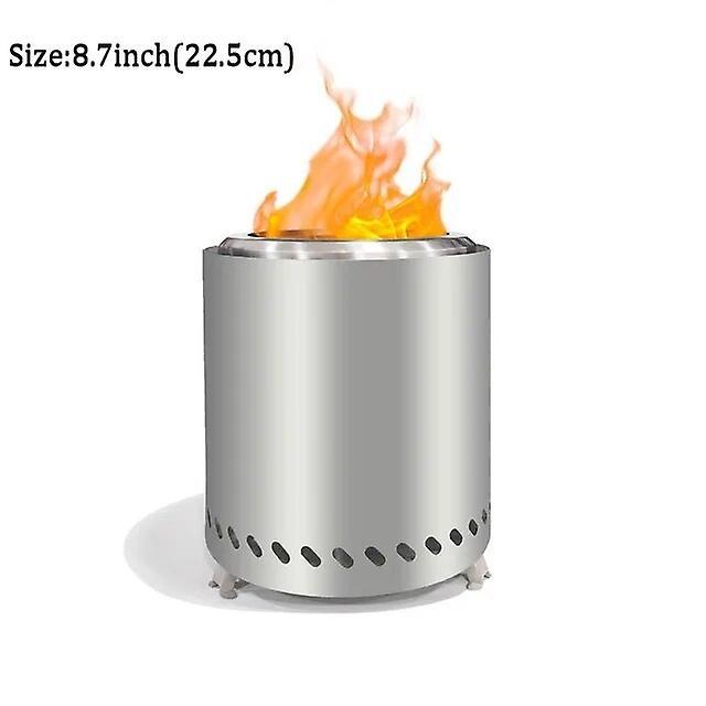 Portable Stainless Steel Burner Heater Mini Fire Wood Stove Bonfire Furnace Outdoor Camping Smokeless Fire Pit Brazier  Portable Cooking Stoves SLIVE