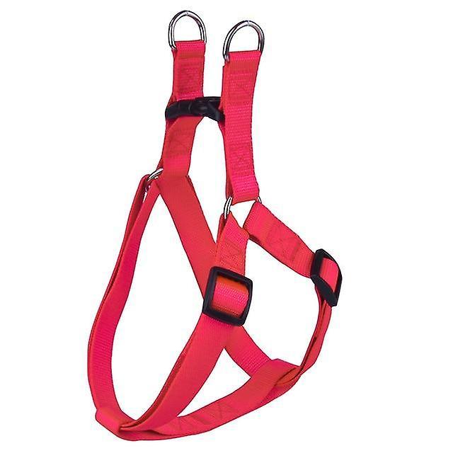 Slowmoose Nylon Pet Dog Harness No Pull Adjustable Dog Leash Vest Classic Running Leash Red XS