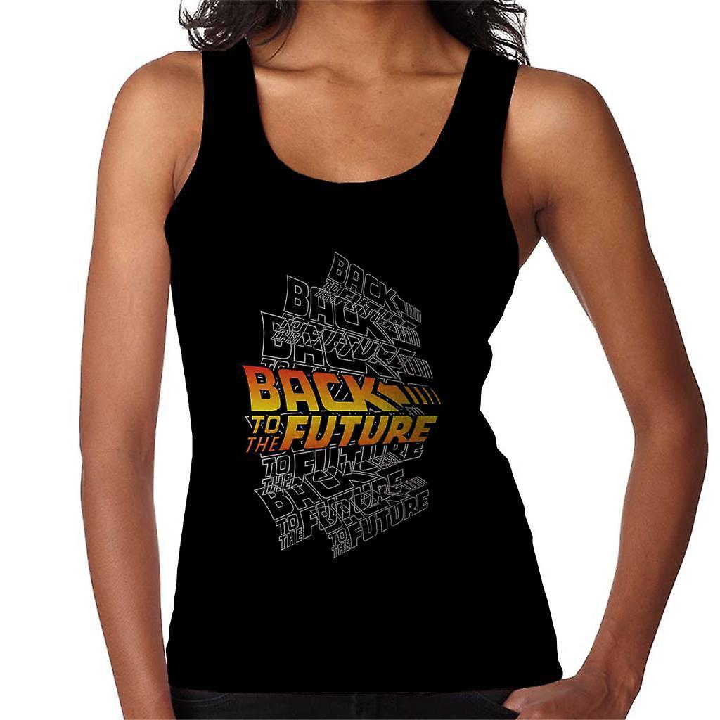 Back to the Future Classic Logo Montage Women's Vest Black Small