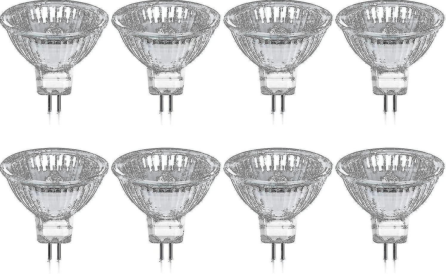 8 Pack Dimmable Halogen Bulbs GU5.3 MR16 35W 12V - Warm White 2800K 400 Lumens