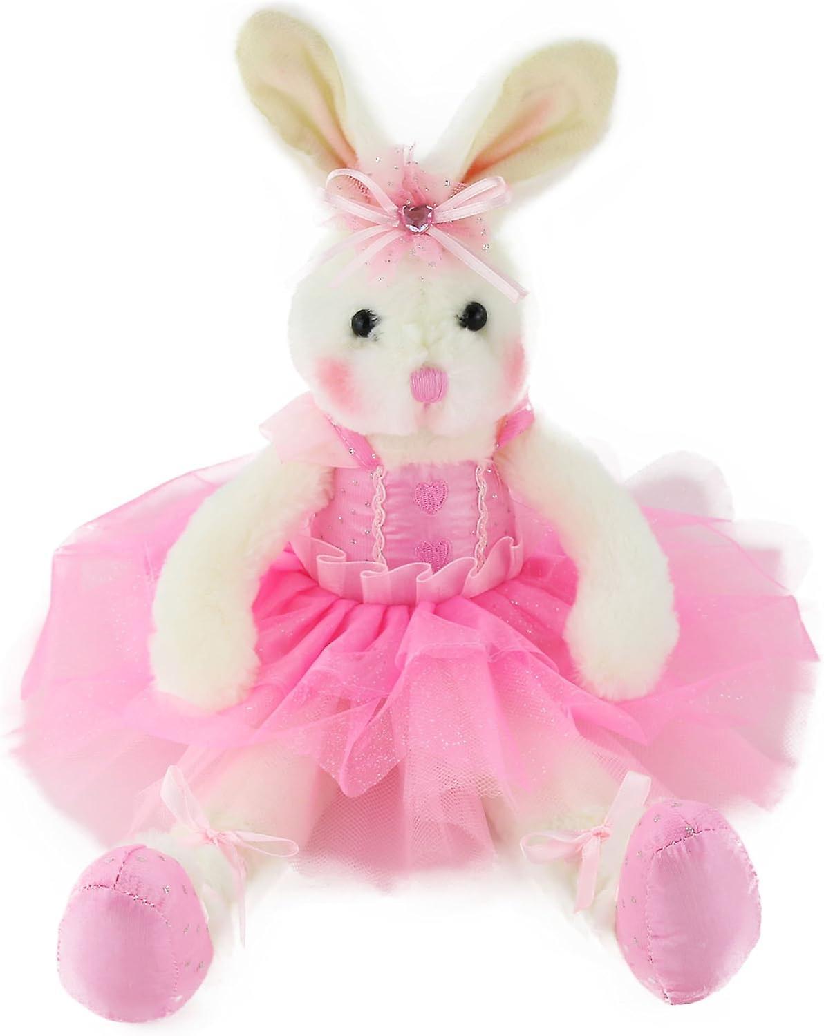 Ubiuo 15'' Ballerina Bunny Stuffed Animal Rabbit Doll Adorable Soft Long Legs Plush Toys Girls Gift On Easter Birthday Spring Festivals