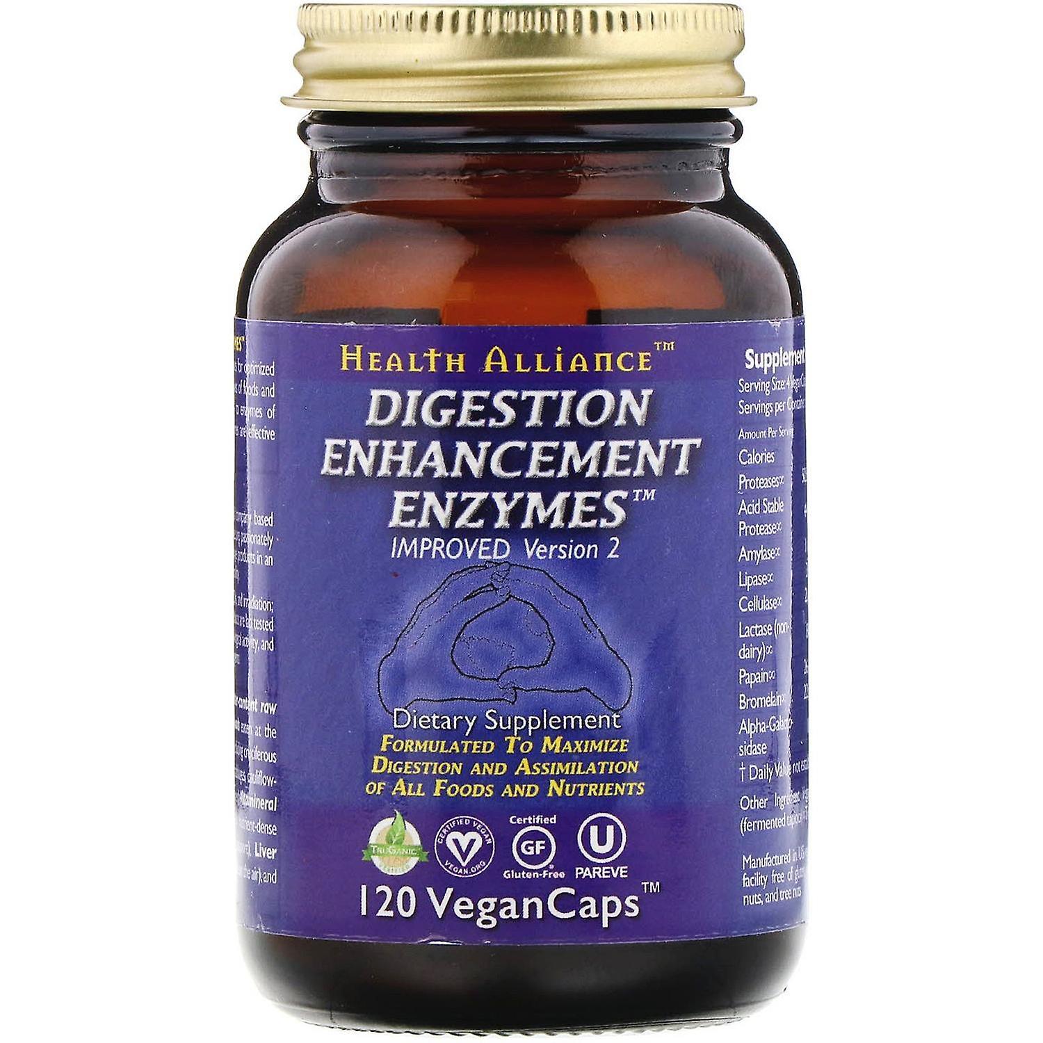 HealthForce Superfoods, Digestion Enhancement Enzymes, 120 VeganCaps