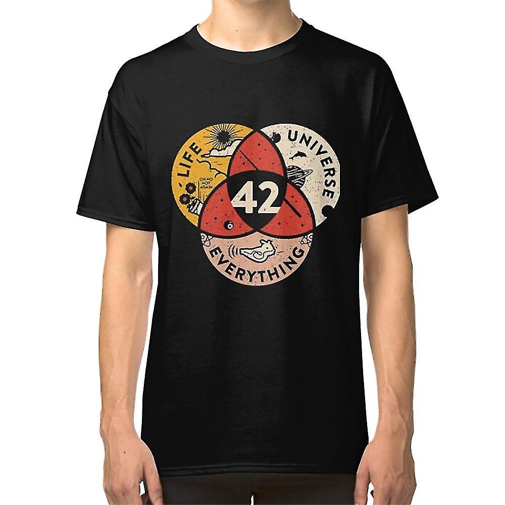 Gildan 42 The Answer To Life The Universe And Everything T-shirt Black XXL