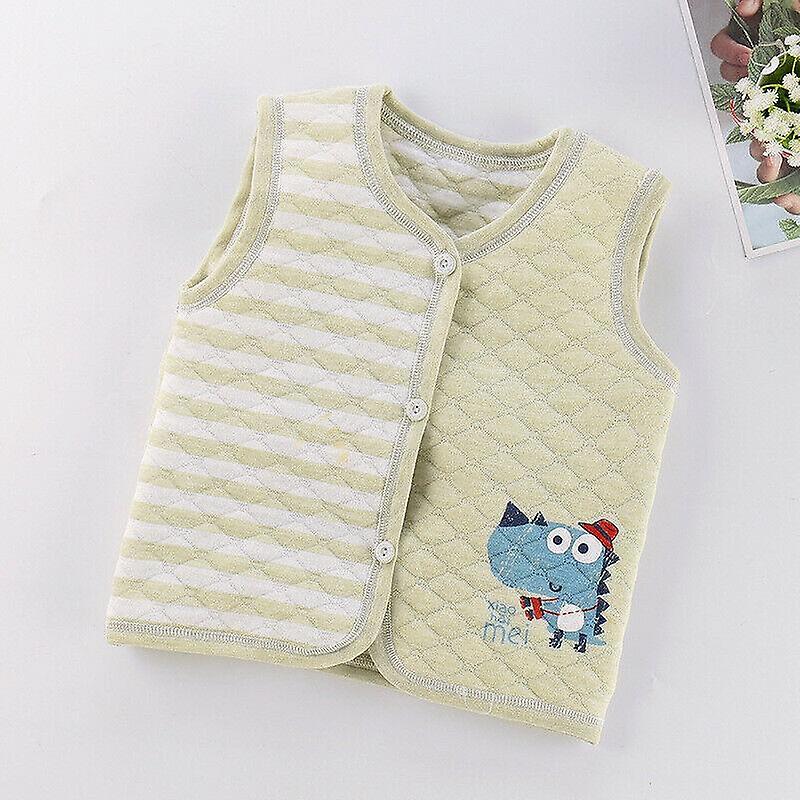 Slowmoose Baby Vests, Winter Warm Soft Waistcoat Green 3 year