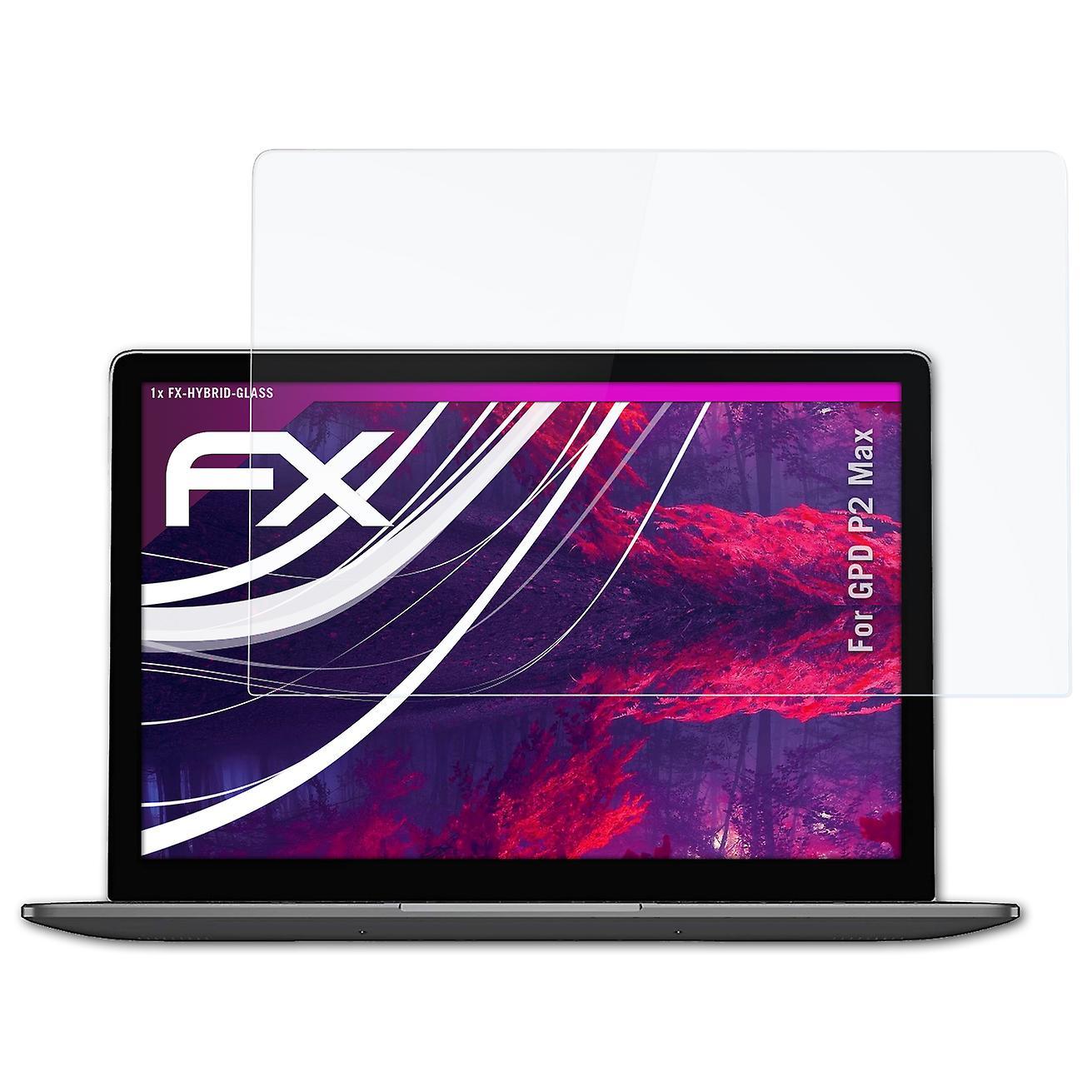 atFoliX armored film compatible with GPD P2 Max glass foil 9H protective armor 03 FX HYBRID GLASS