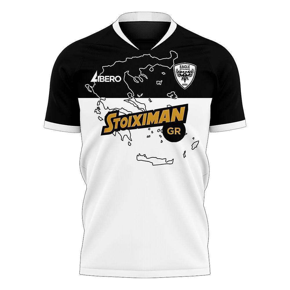 Libero Sportswear PAOK Salonika 2024-2025 Home Concept Football Kit (Libero) - Kids White SB 25-27 inch Chest (66/69cm)