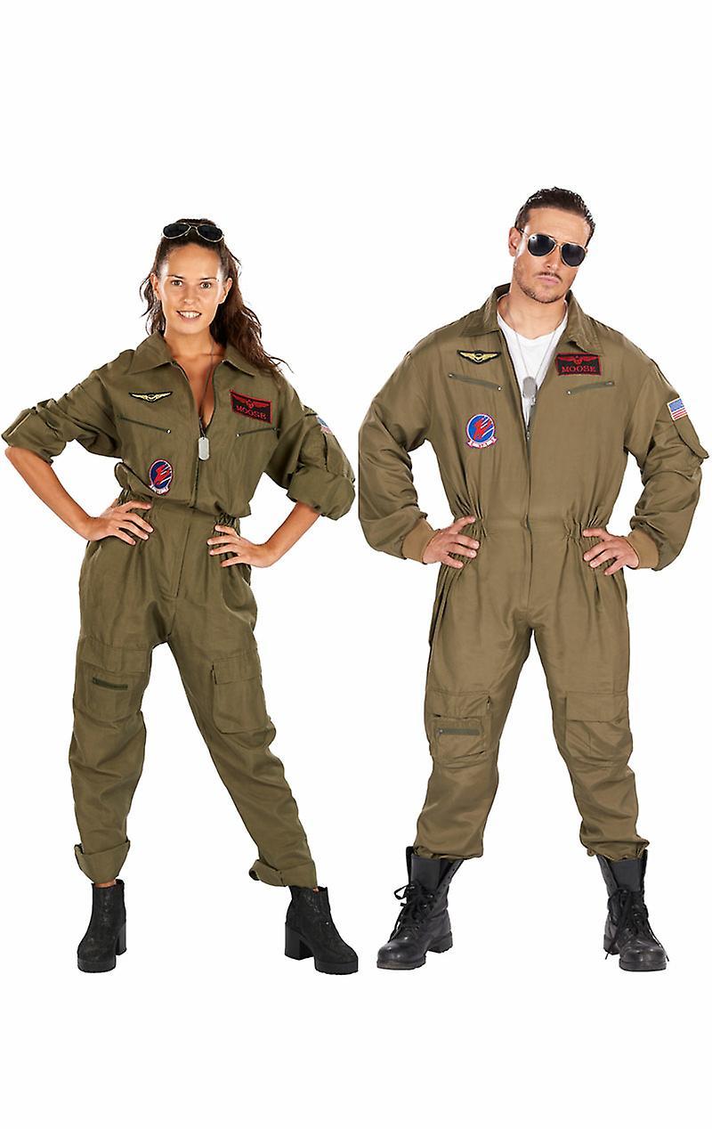 Orion Costumes Mens Fighter Pilot Aviator Top Gun Style Movie Fancy Dress Green Standard