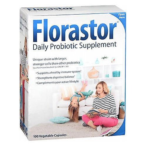 Florastor Daily Probiotic Supplement,250 mg ,100 Caps (Pack of 1)