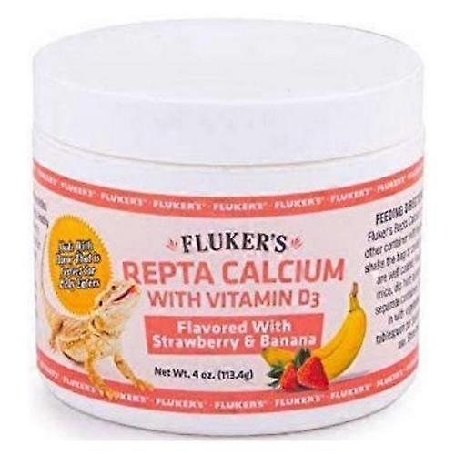 Fluker's Flukers Strawberry Banana Flavored Repta Calcium, 4 oz (Pack of 1)