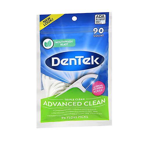 Dentek  Triple Clean Floss Picks, Fresh Mint 90 each (Pack of 1)