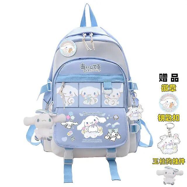 Anime Sanrio Plush Toy Cinnamoroll Backpack Children Girl Boy Black Blue Schoolbag Kawaii Student School Bag Computer Large Gift Backpacks C