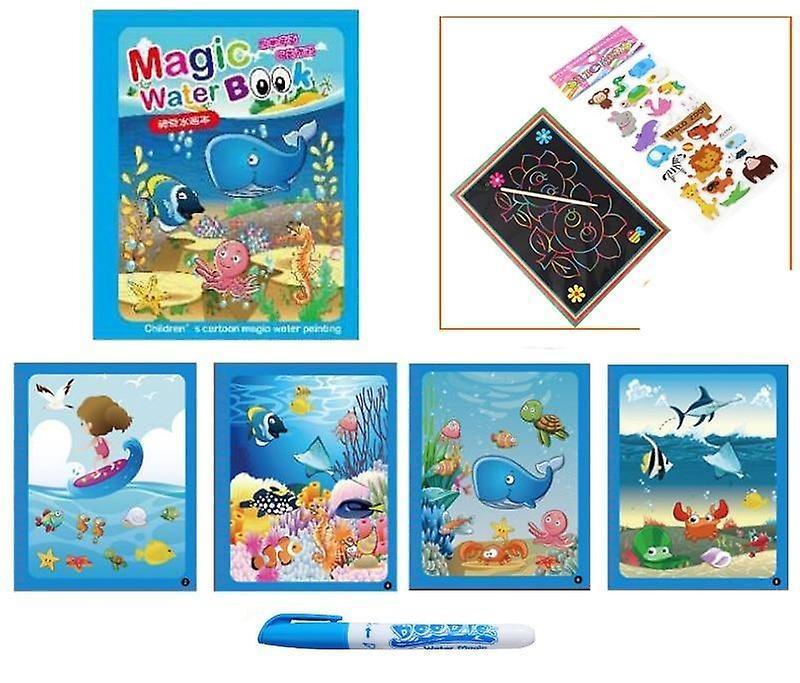 Slowmoose Magic Water Drawing Book Doodle Pen Underwater 1TZ1GGH