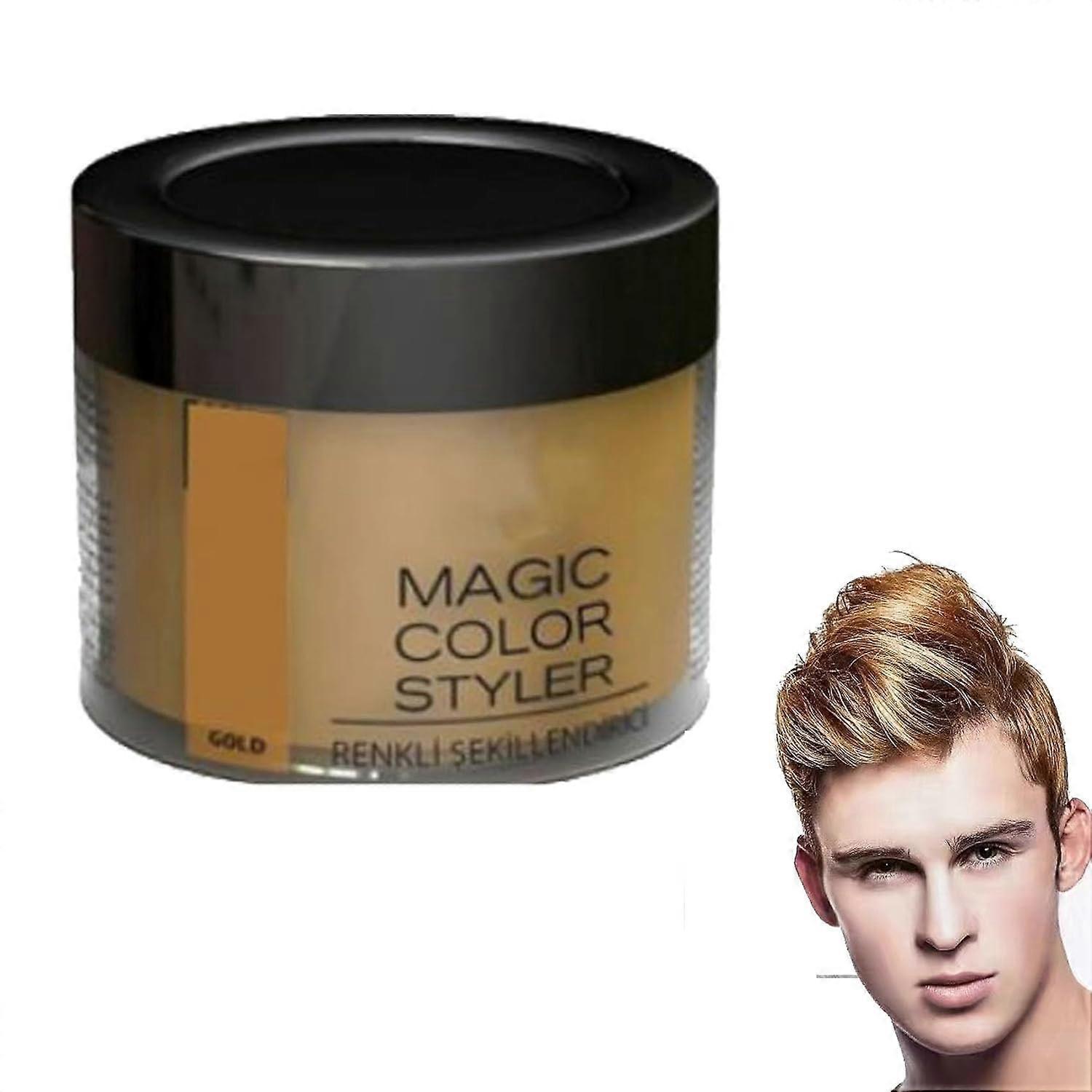 Lelinker Magic Color Styler, Magic Hair Color Styler Cream,Natural Hair Wax for Provides Fantastic Hair Color and Coverage Temporary Hair Color Wax...