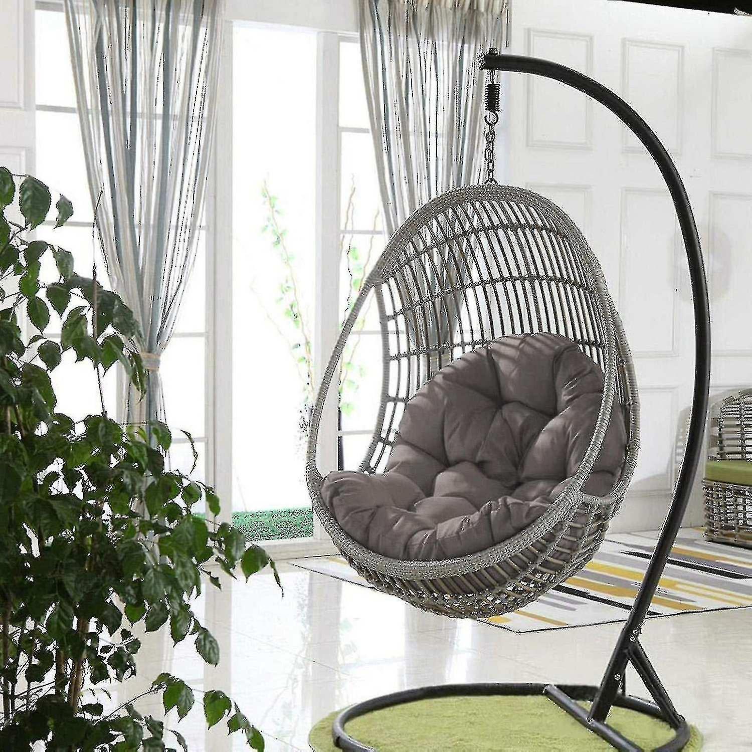 POTATO Basket Egg Chair Seat Cushions Garden Hammock Cradle Pads Dark Grey