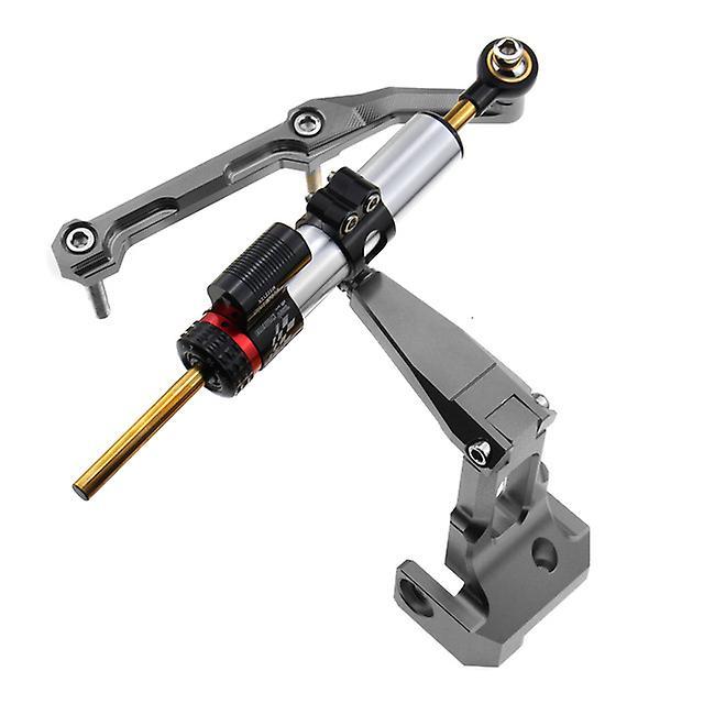 Jhshop For Yamaha Mt-09 Tracer 900 Tracer 900gt Adjustable Stabilizer Steering Damper With Bracket Mount Cnc Motorcycle Accessories Titanium 1 set