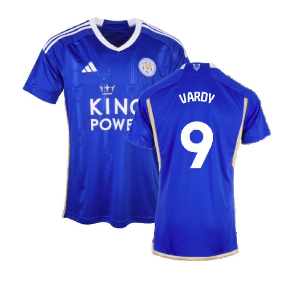 Adidas 2023-2024 Leicester City Home Shirt (Vardy 9) Blue Medium 38-40 inch Chest