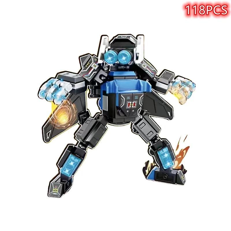 Renekton Skibidi Toilet Surveillance Man TV Compatible Building Blocks Mini Model Action Figures Toys Christmas Halloween Birthday Gift 2067-A No Box