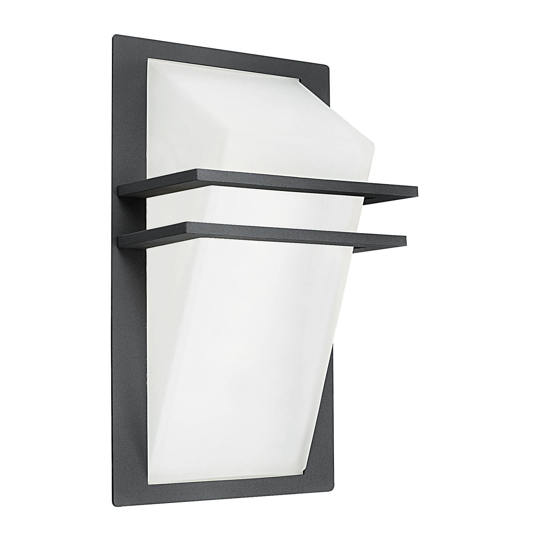 Eglo Lighting Park 1 Light Outdoor Flush Wall Light Anthracite IP44, E27