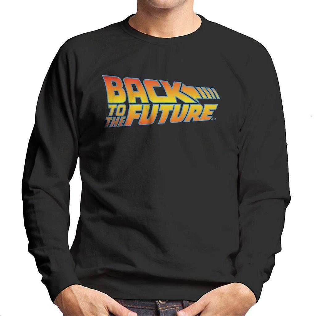 Back to the Future Classic Movie Logo Men's Sweatshirt Black Large