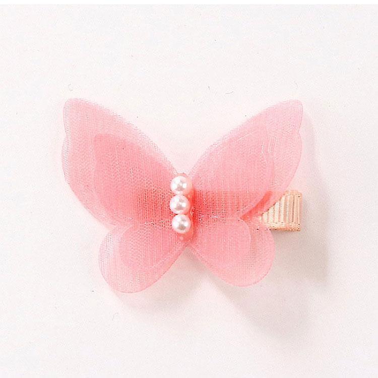 Slowmoose Cute Butterfly Hair Clips Dark Pink