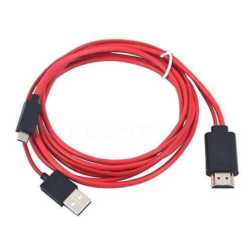 Slowmoose 1080p Mhl Micro Usb To Hdmi Hd Tv Cable Adapter Red